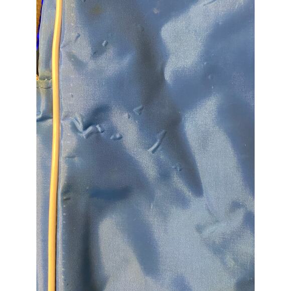 VTG Santa Fe Railroad Messenger Bag w hand and shoulder straps blue white nylon - Picture 4 of 14